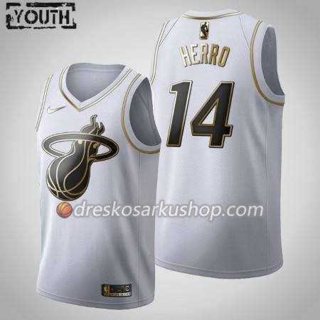 Dječji NBA Dres Miami Heat Tyler Herro 14 Nike 2019-20 Bijela Golden Edition Swingman
